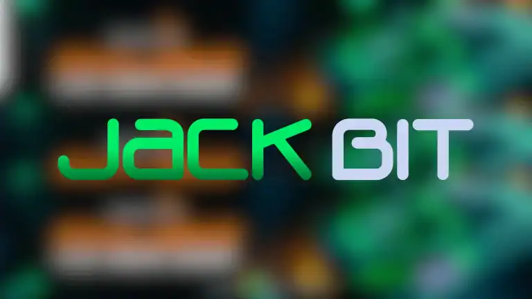 JackBit casino logo on a blurred background.